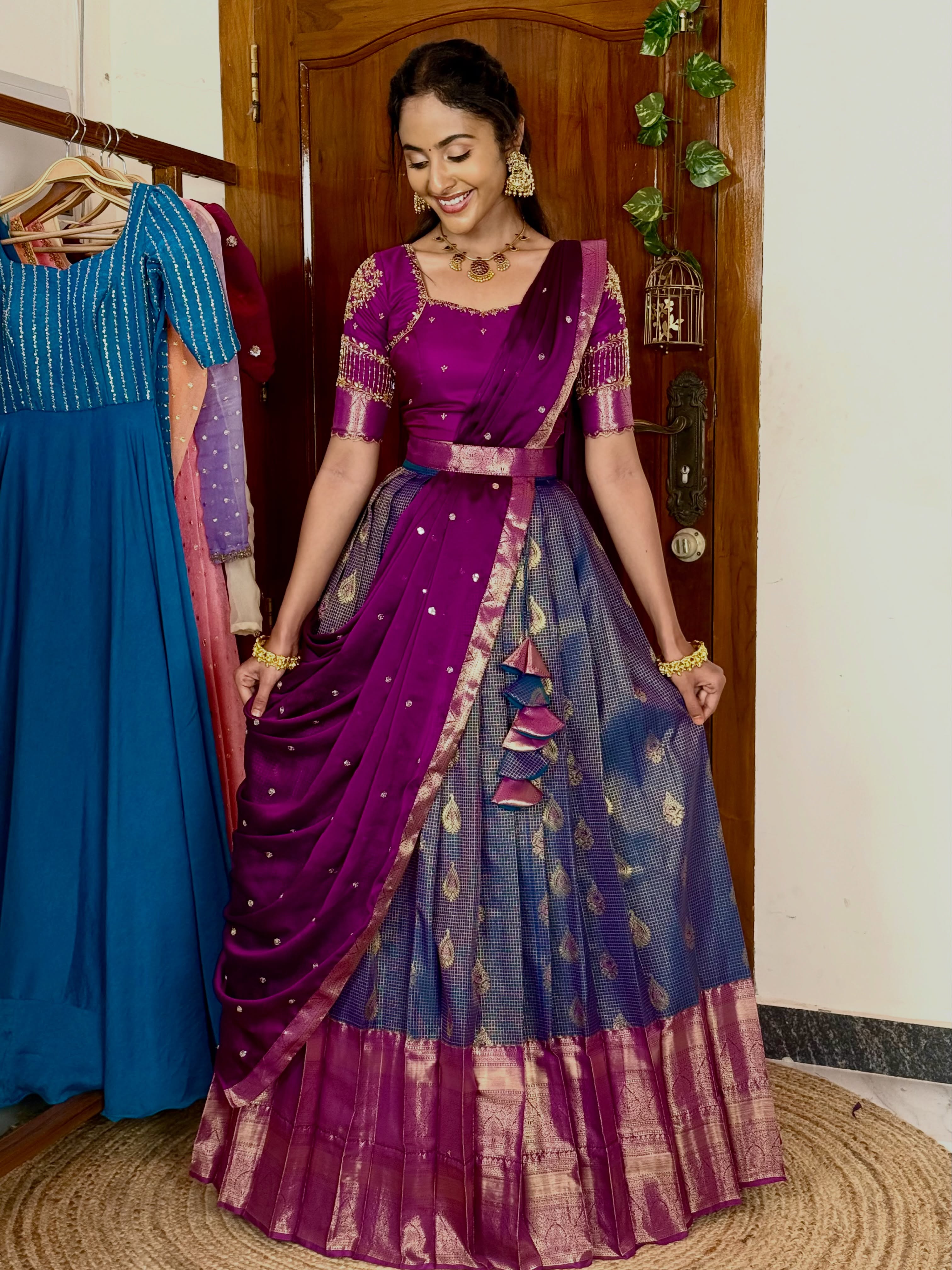 Product Code – Premium Kanchipuram Silk Lehenga ✨