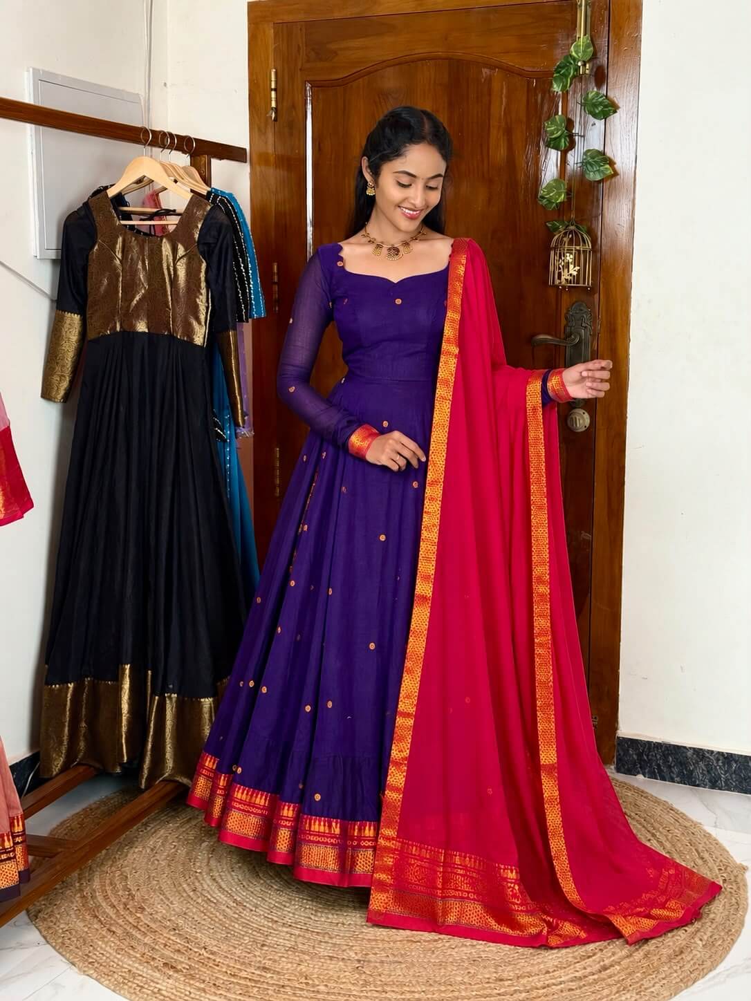 Purple  Thogai anarkali