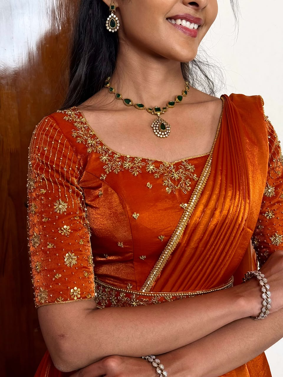 Rust Orange bliss Lehenga