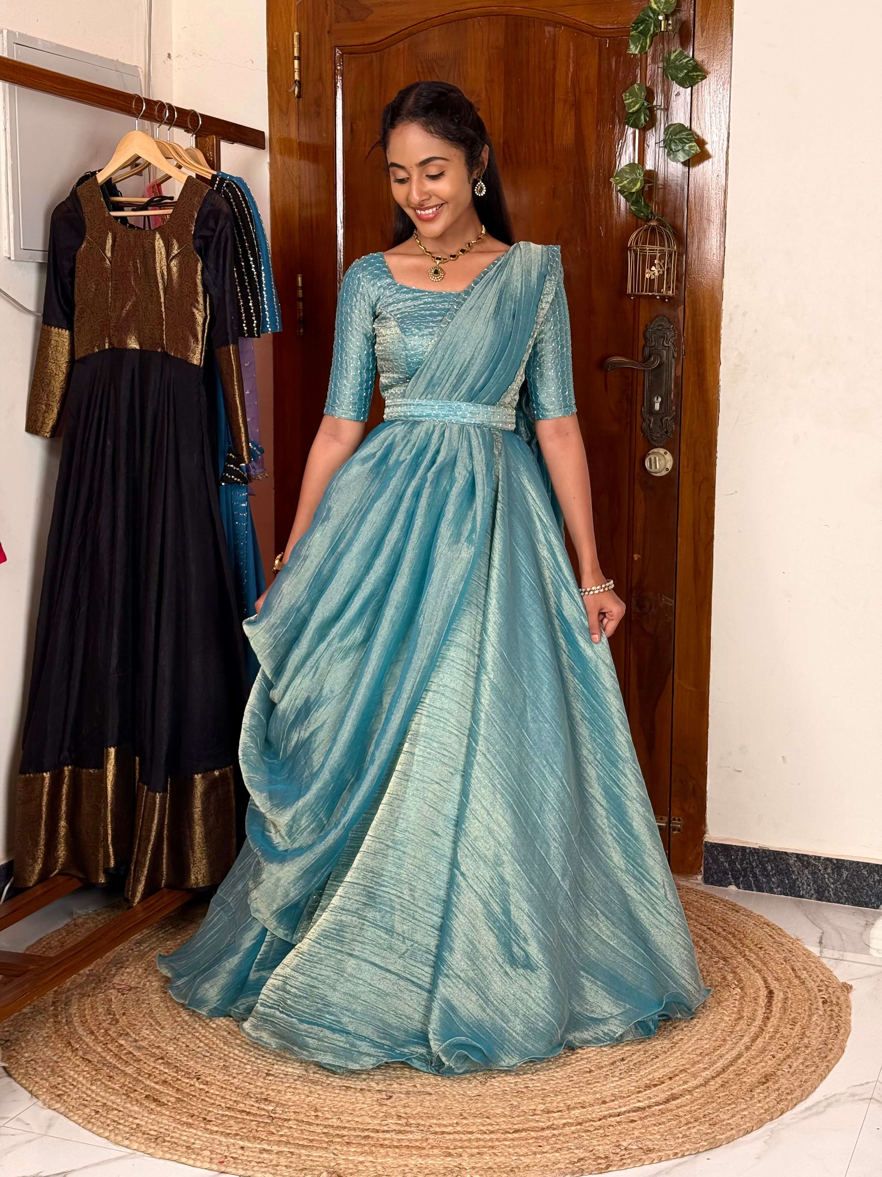 Ice blue Daisy Maxi