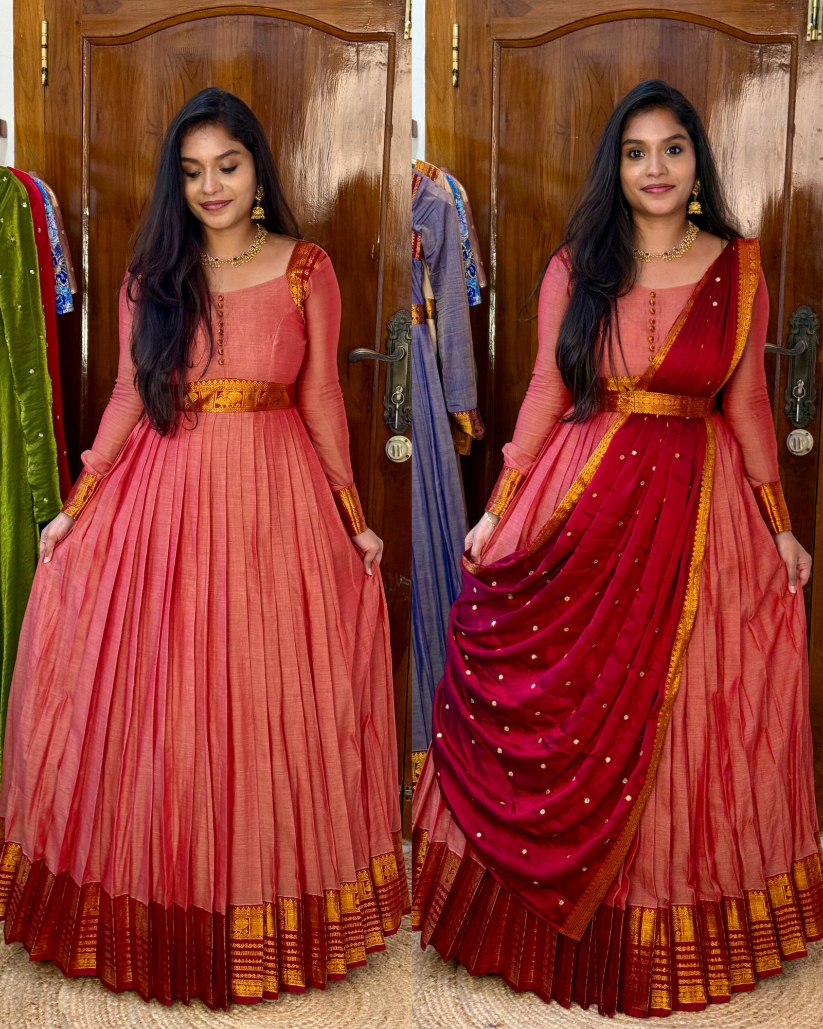 Ezhil Pink Maxi dress