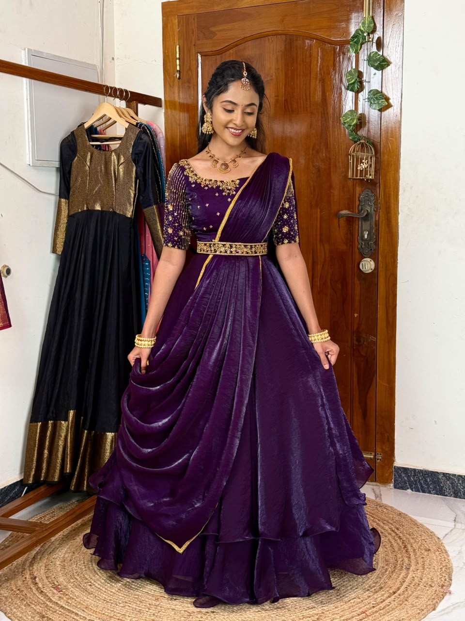 Dark purple bliss Lehenga