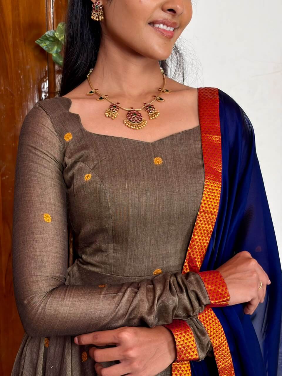 Grey & Ink Thogai anarkali