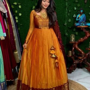 ZARI SIRPAM - MUSTARD & BROWN (Maxi)