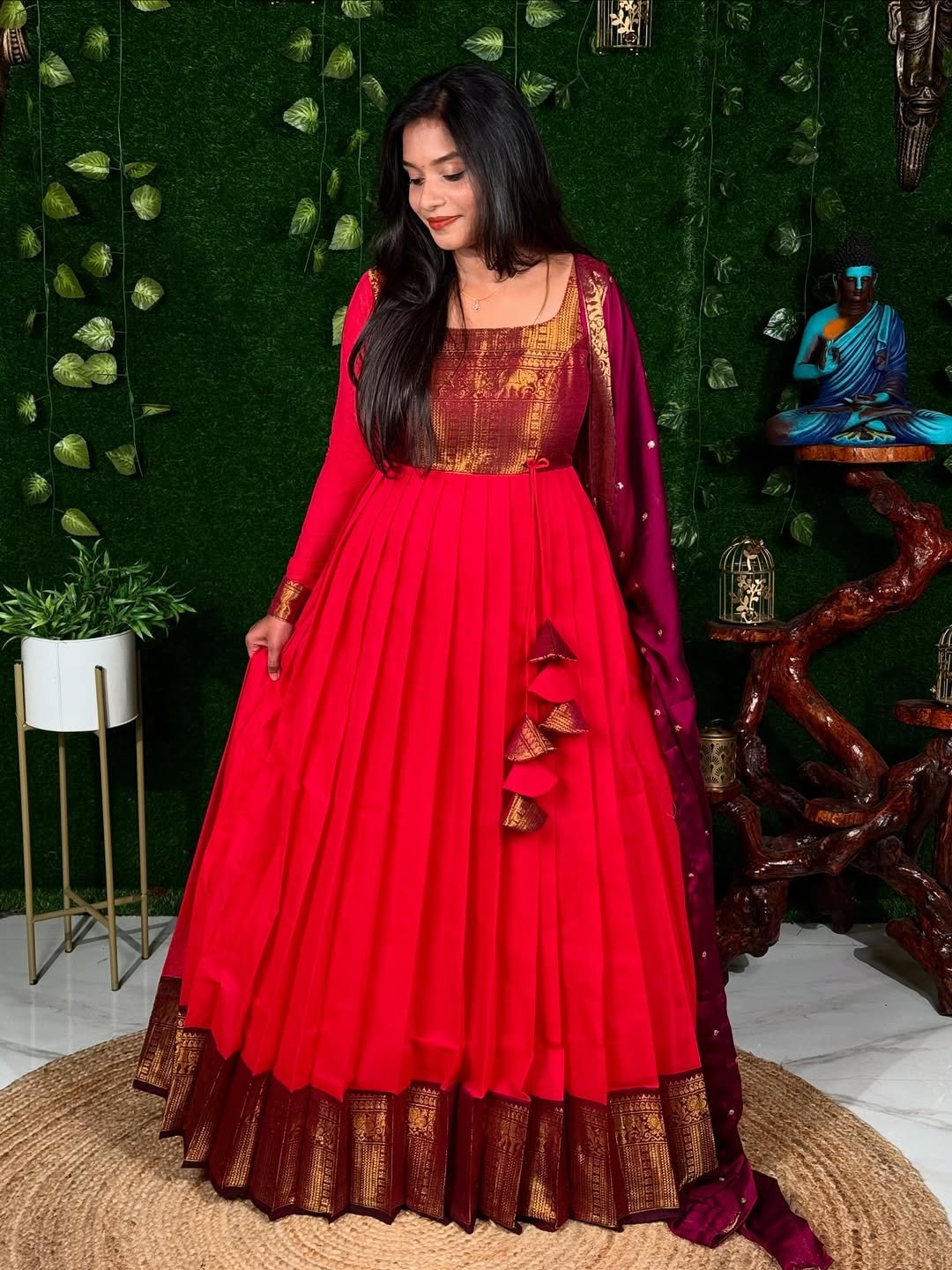 ZARI SIRPAM - RANI PINK (Maxi)