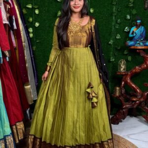 ZARI SIRPAM - MEHANDI GREEN (Maxi)