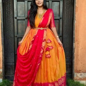 MAYIL - MUSTARD & RANI PINK (Maxi)