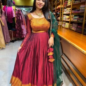 ZARI COTTON - Maroon (Maxi)