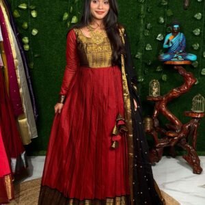 ZARI SIRPAM - MAROON (Maxi)