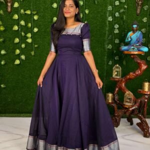 SILVER ZARI - DARK PURPLE (Maxi)