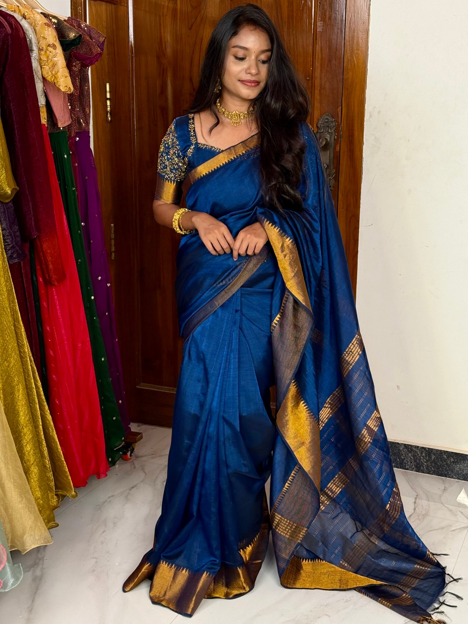 Mangalagiri Premium Silk Saree - Image 2