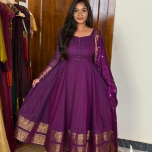 Mayil Anarkali Purple