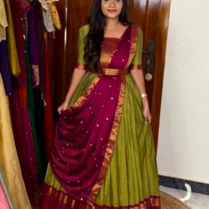 Mayil Maxi - Mehandi Green And Wine