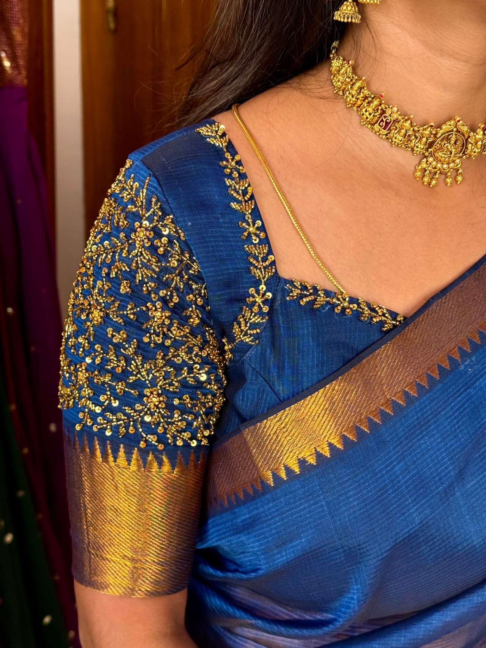 Mangalagiri Premium Silk Saree - Image 3