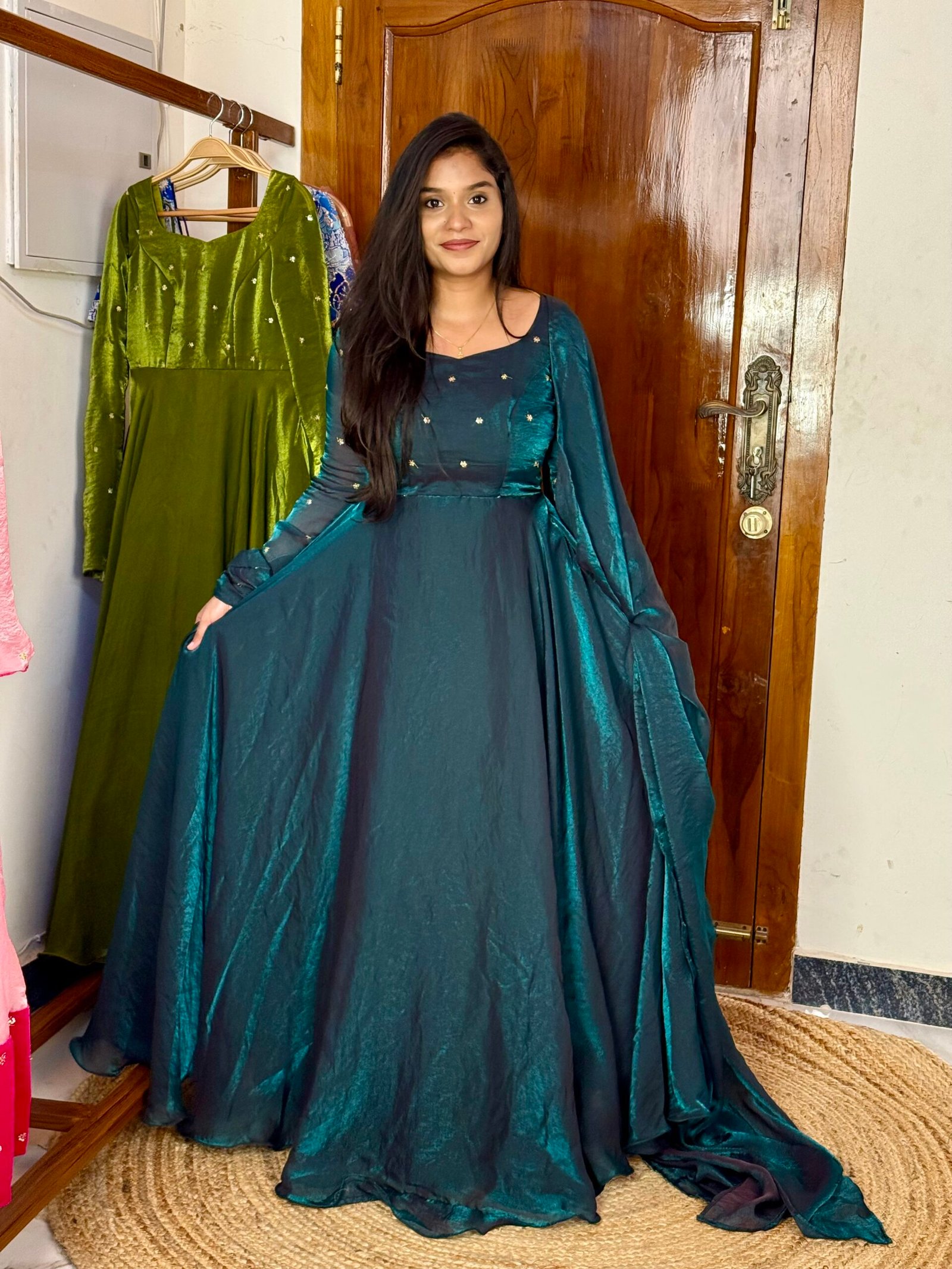 SPARROW - Peacock blue maxi