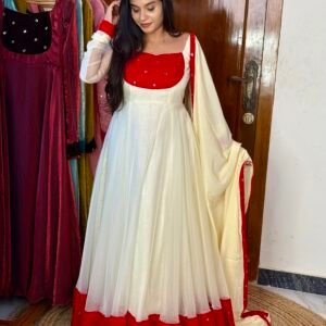 STAR - Red and white maxi