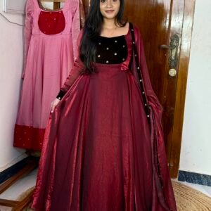 STAR - Maroon and coffee Maxi