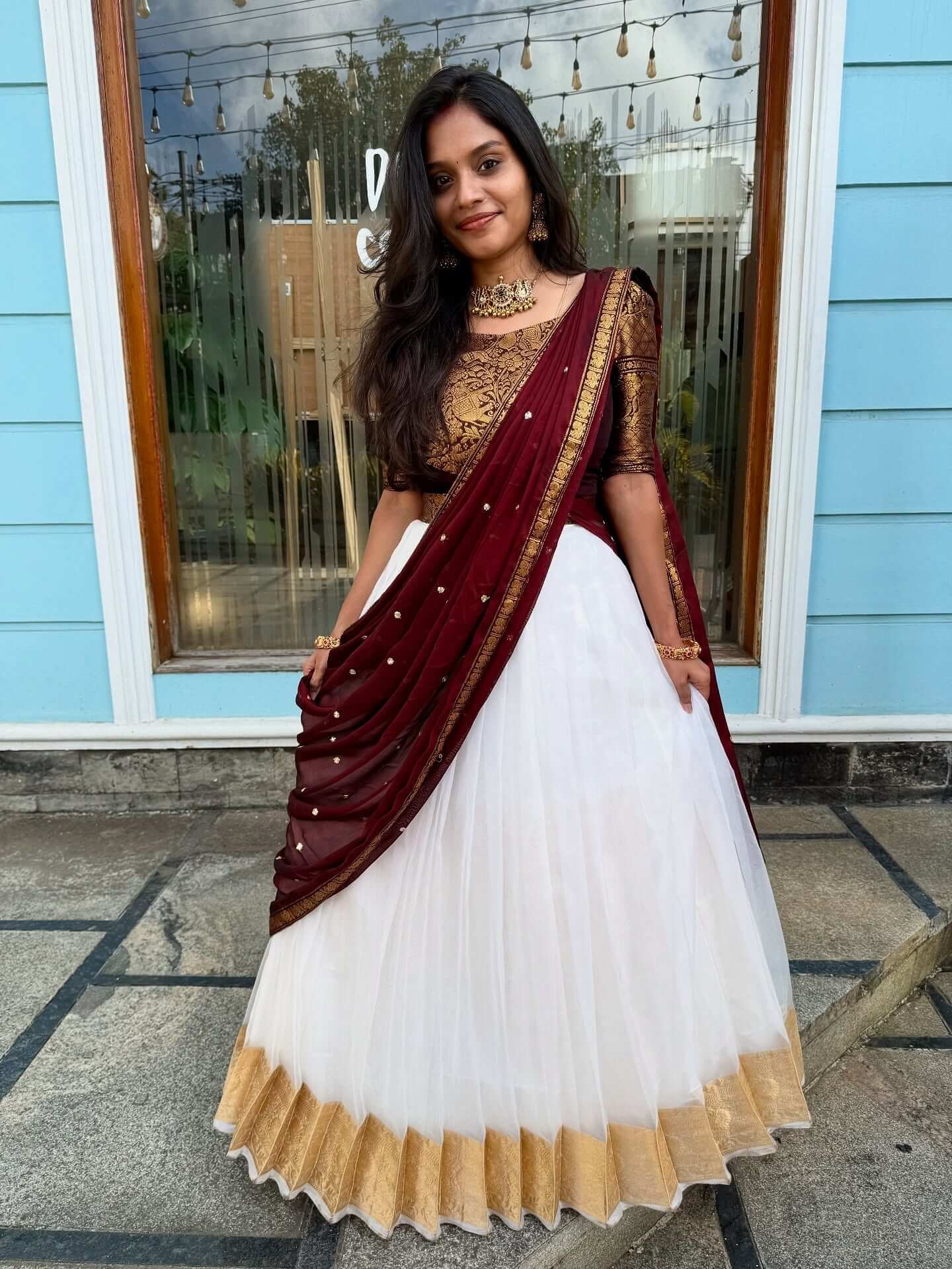 ONAM MAYIL - BROWN (Lehenga)