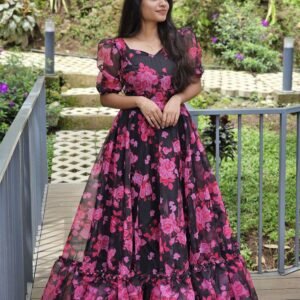 RUFFLED FLORAL ORGANZA (Maxi)