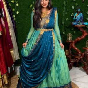 ZARI SIRPAM - SEA GREEN (Lehenga)