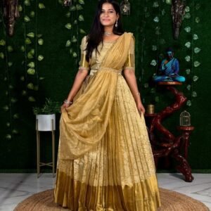 Gold Tissue silk Lehenga