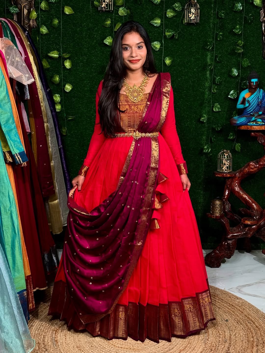 ZARI SIRPAM - RANI PINK (Lehenga)