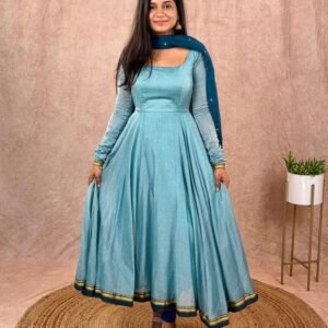 THOORIGAI - SKY BLUE & TEAL (Maxi)