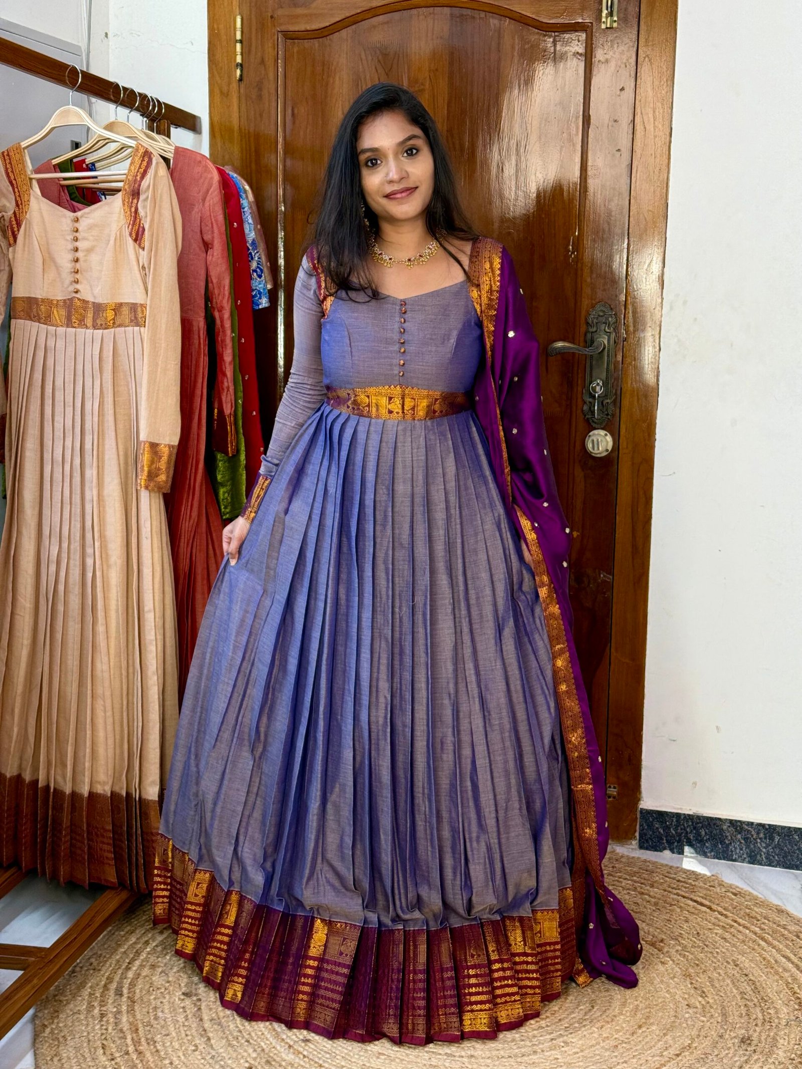 Ezhil Lavender Maxi dress - Image 3