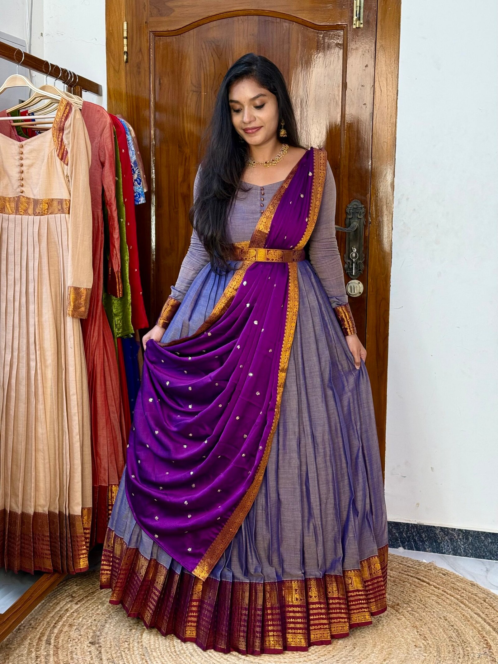 Ezhil Lavender Maxi dress - Image 4