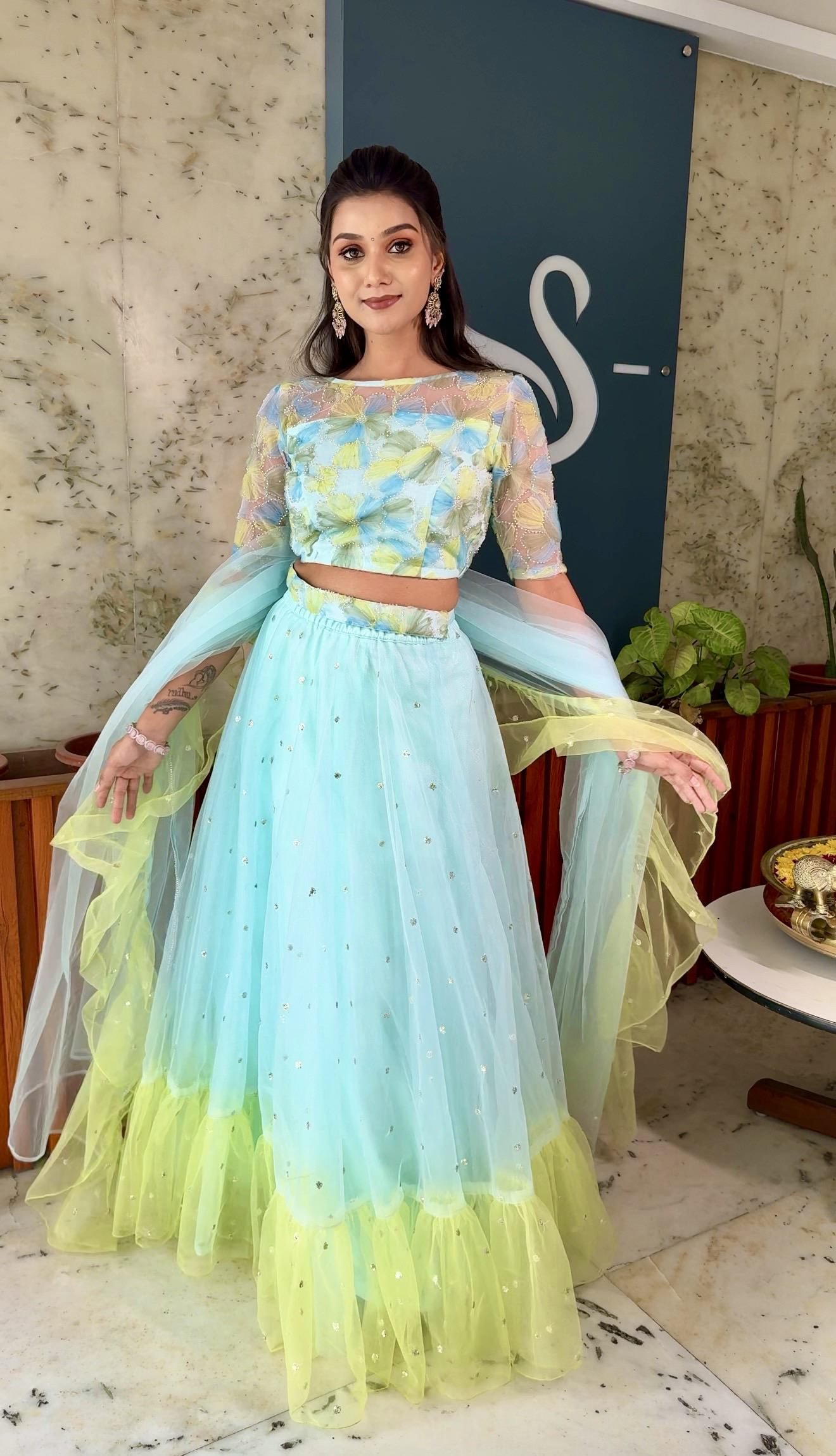 PRINCESS Pastel blue and green