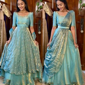 3 in 1 Ice blue AIRA Lehenga SC020