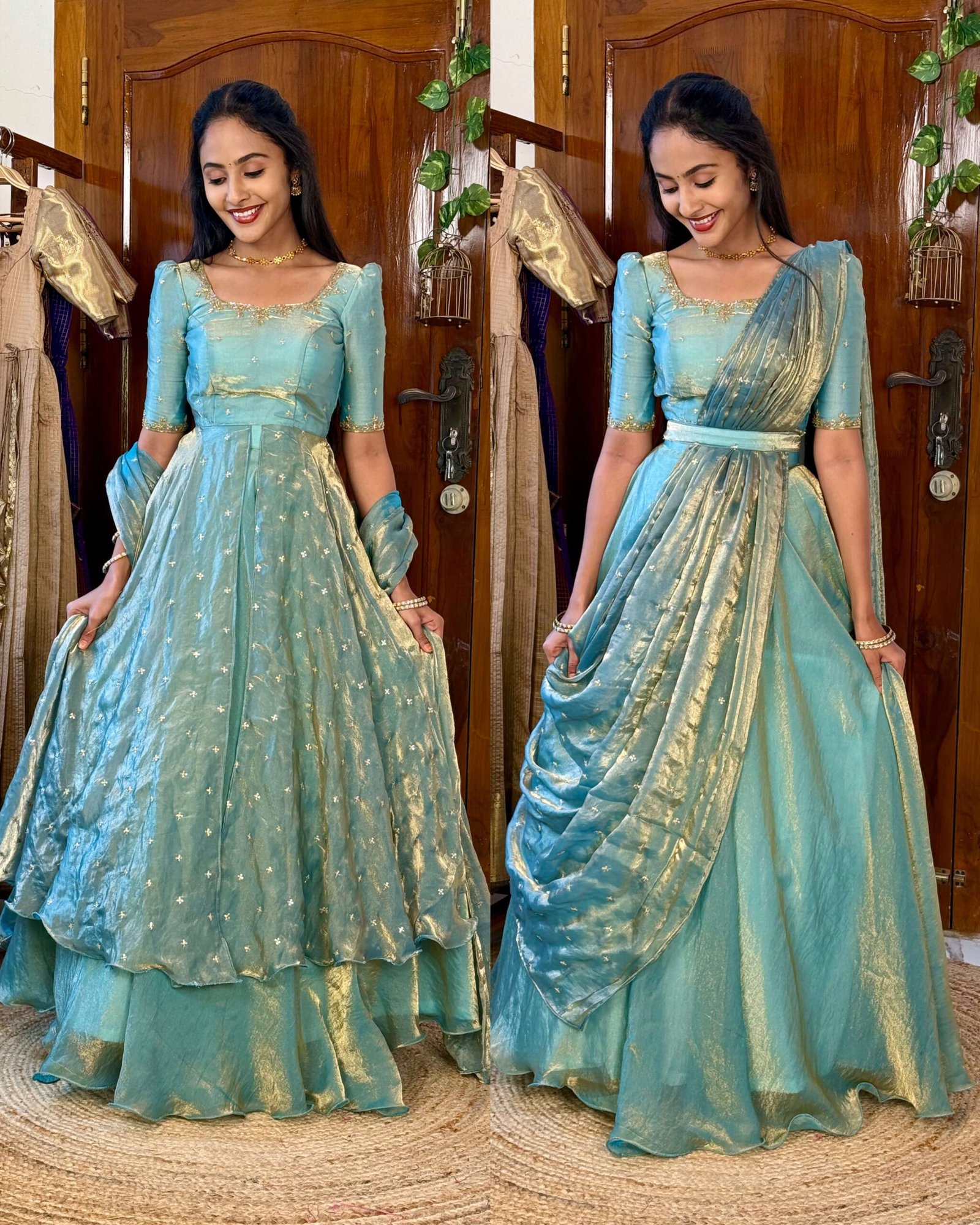 3 in 1 Ice blue AIRA Lehenga SC020