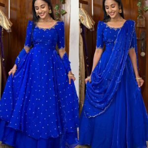 3 in 1 Blue AIRA Lehenga SC015