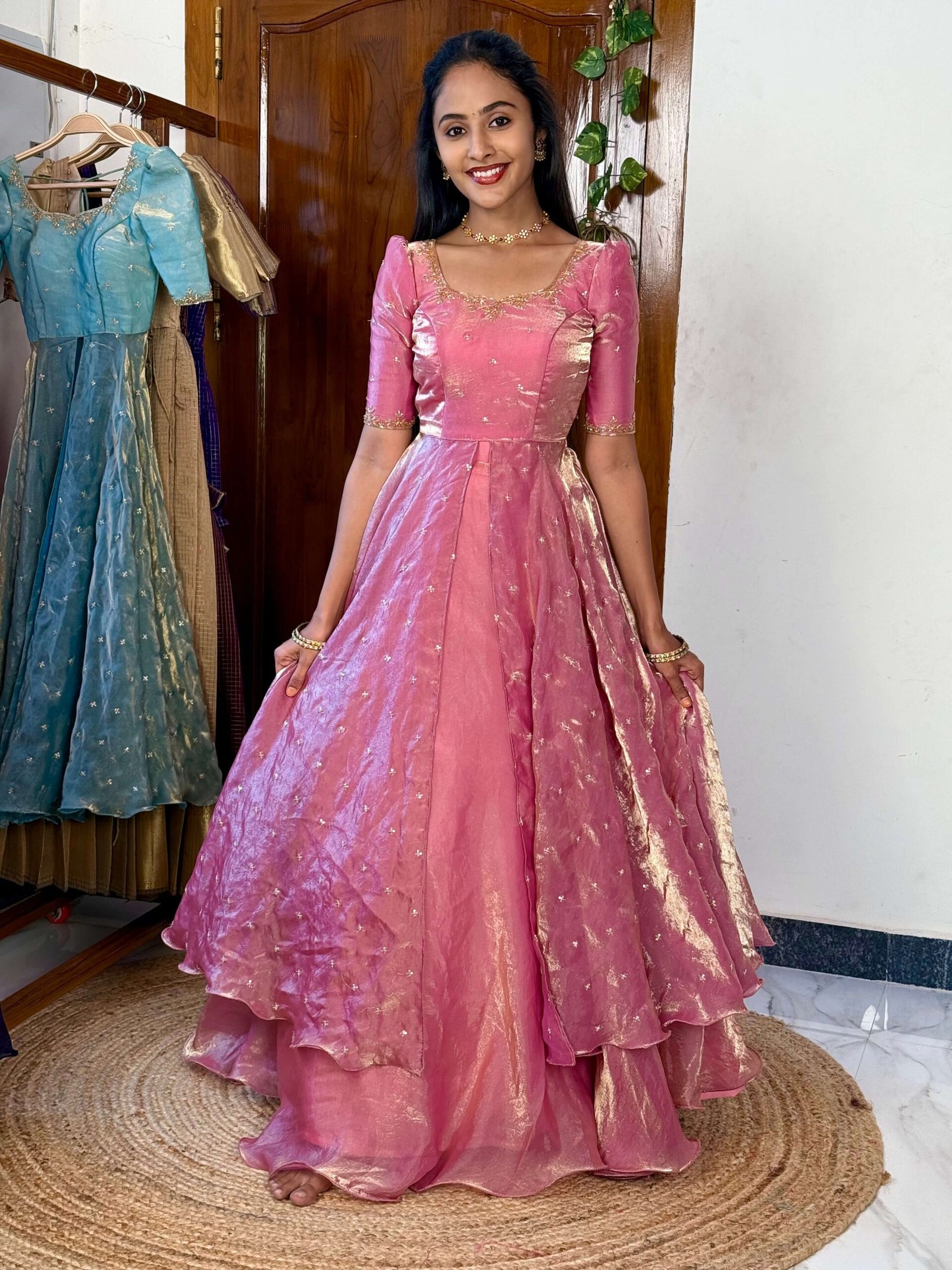 3 in 1 Pink AIRA Lehenga SC018 - Image 8