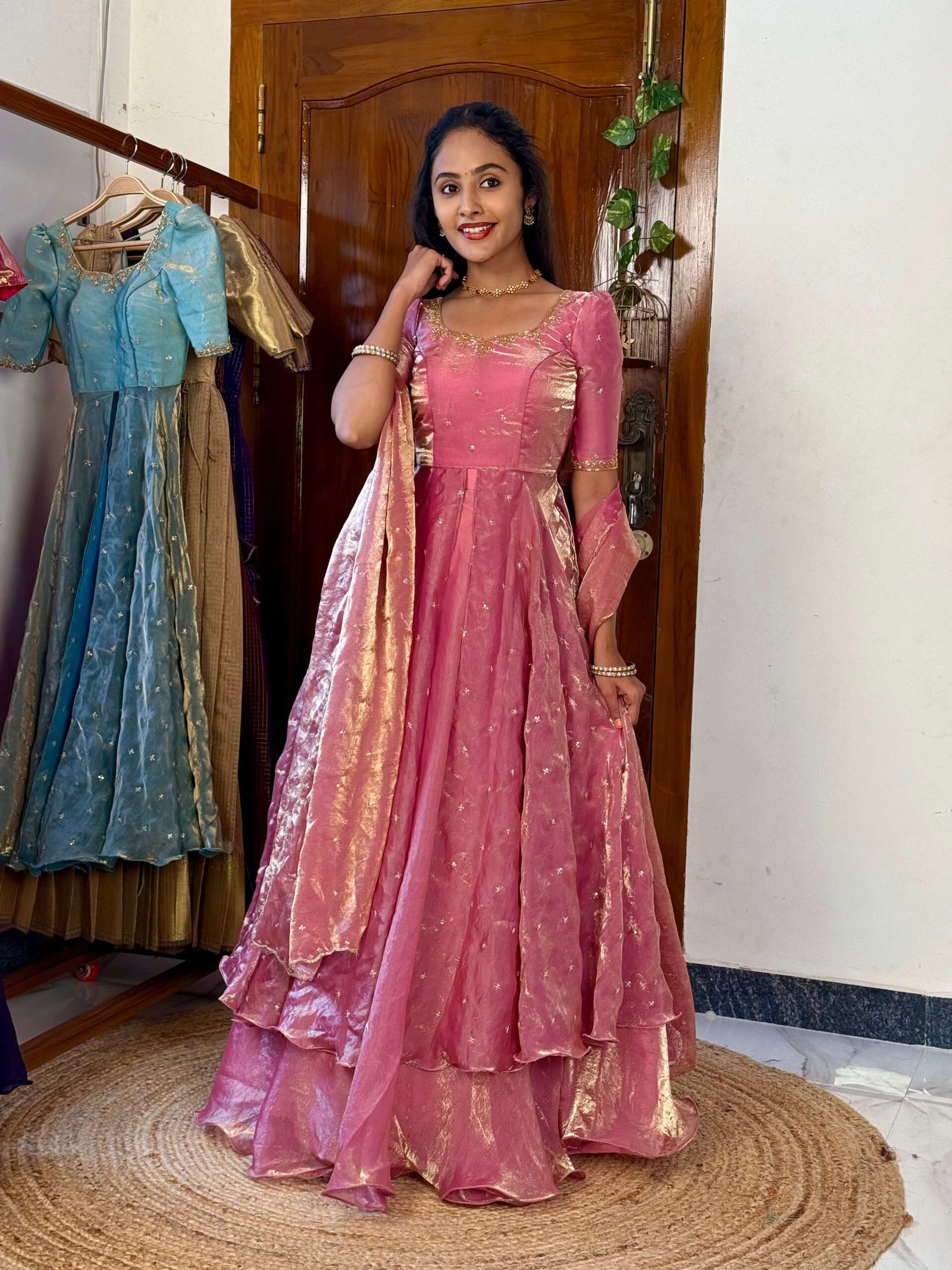 3 in 1 Pink AIRA Lehenga SC018 - Image 6