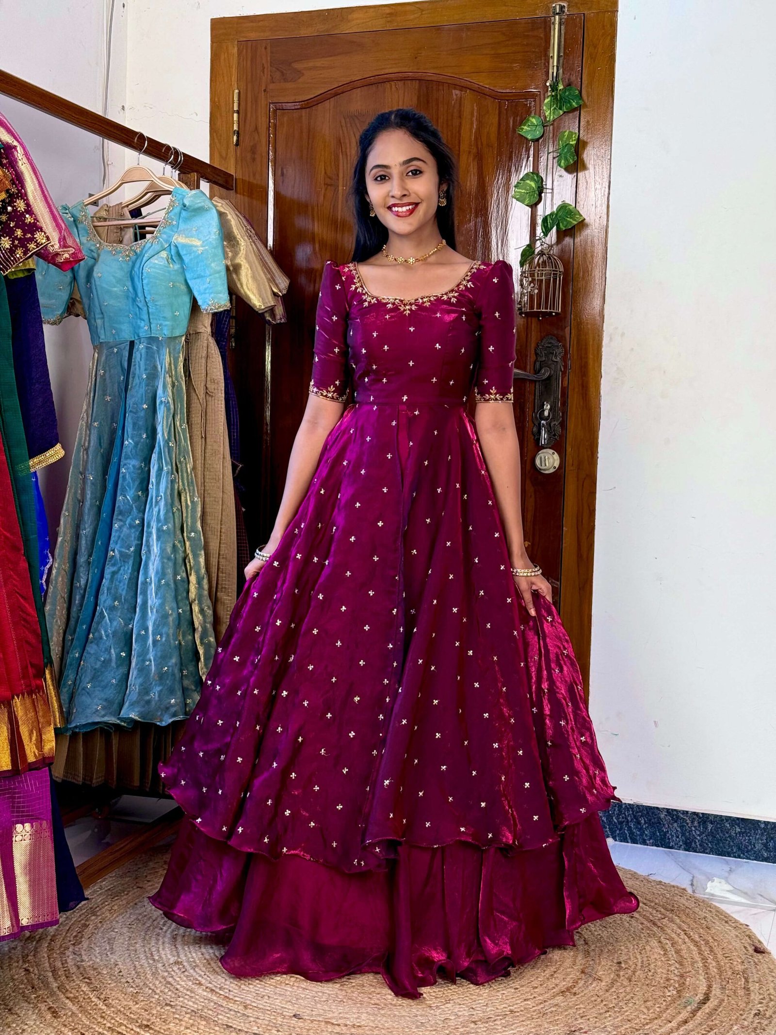 3 in 1 Magenta wine AIRA Lehenga SC017 - Image 7