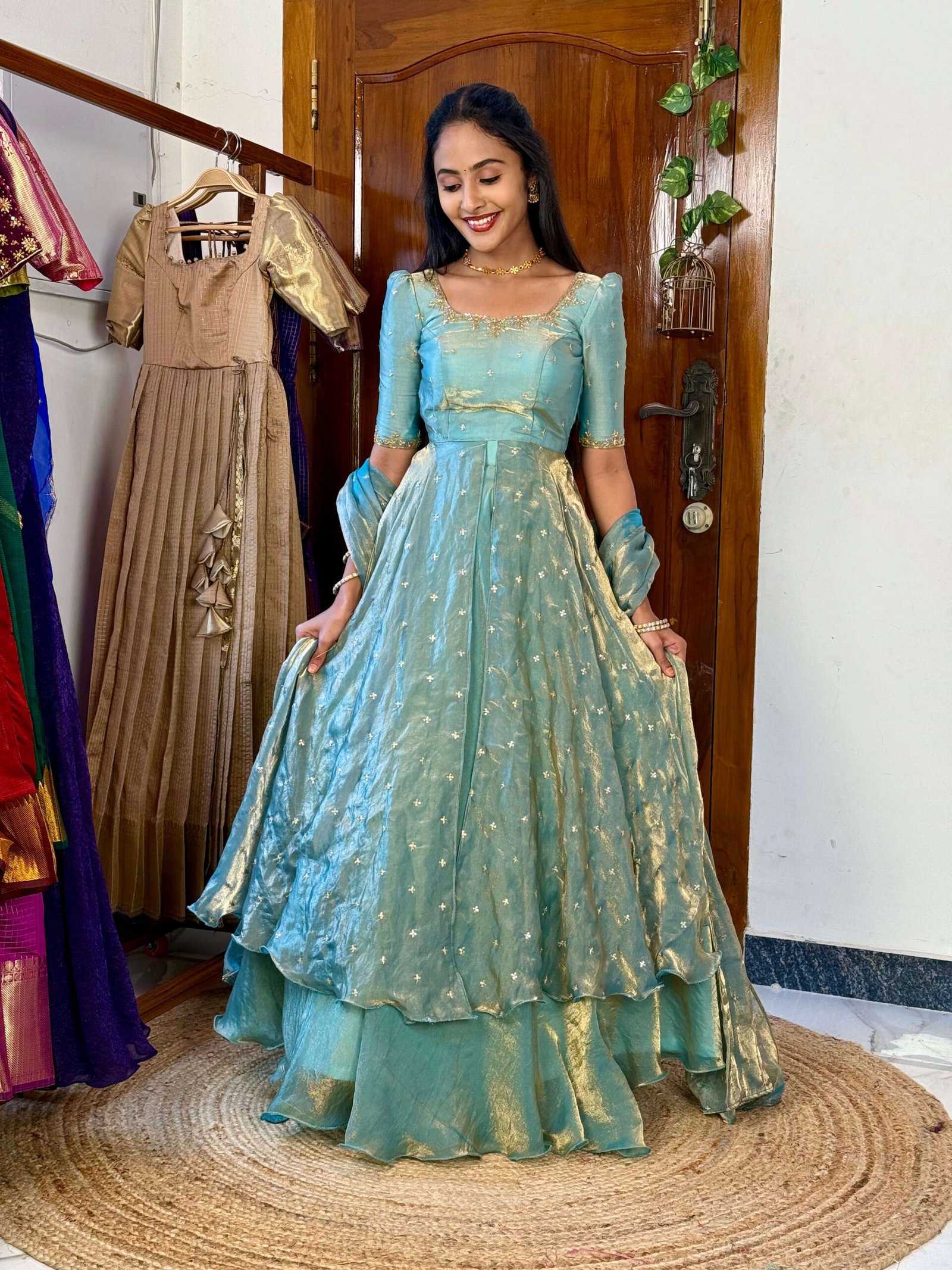 3 in 1 Ice blue AIRA Lehenga SC020 - Image 5