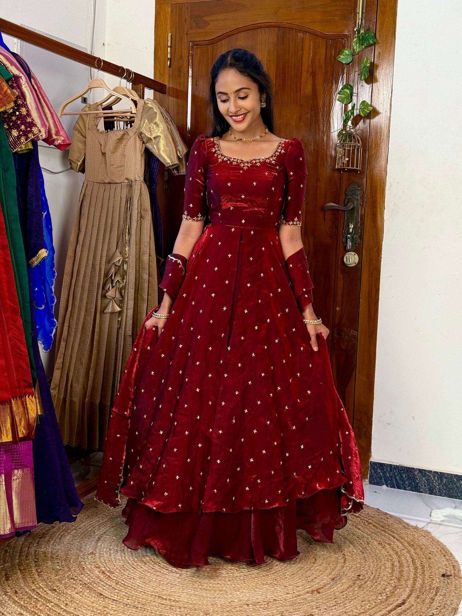 3 in 1 Maroon AIRA Lehenga SC022 - Image 4