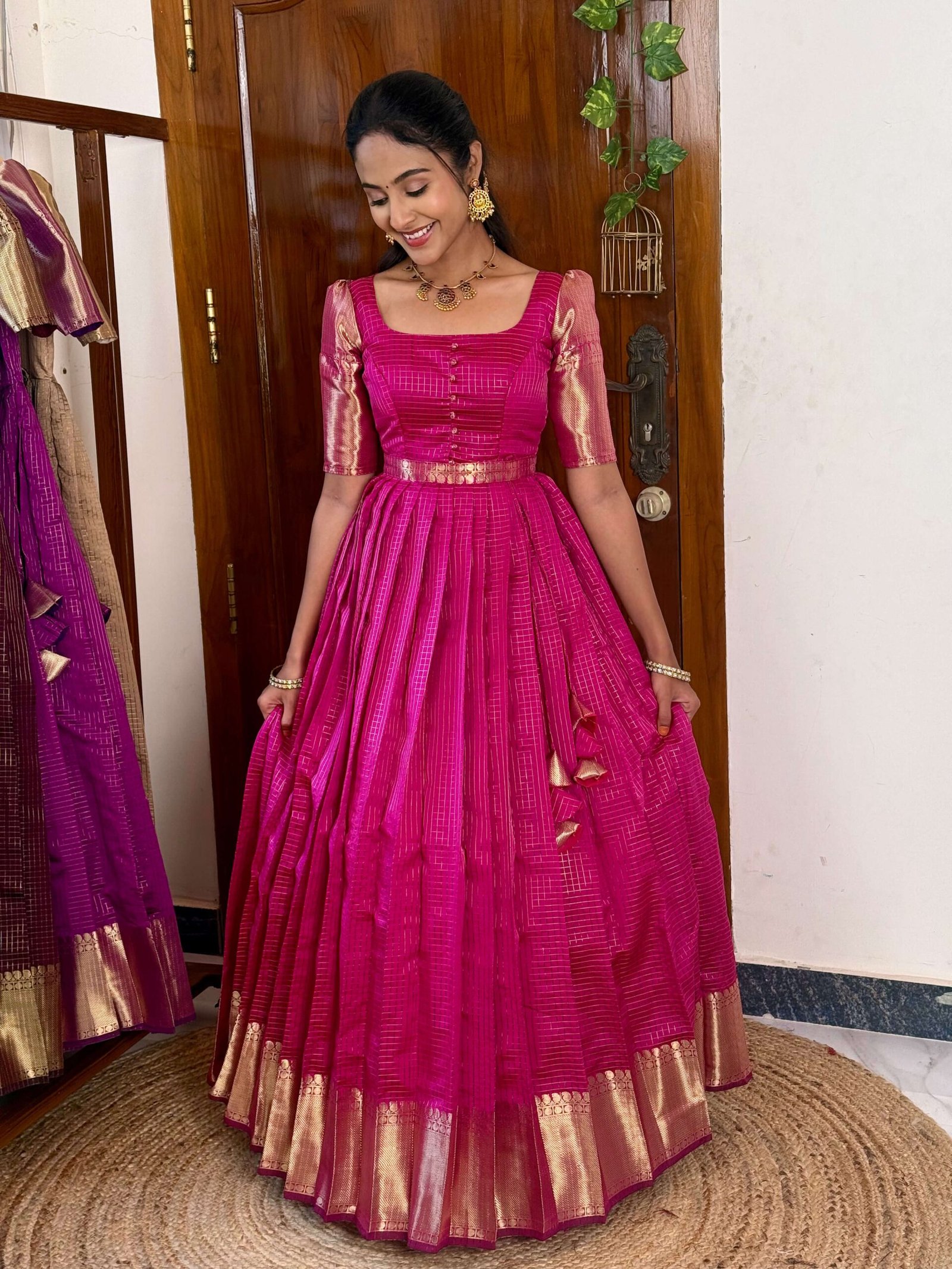 Zari Kattam Rani Pink - SC005 - Image 4
