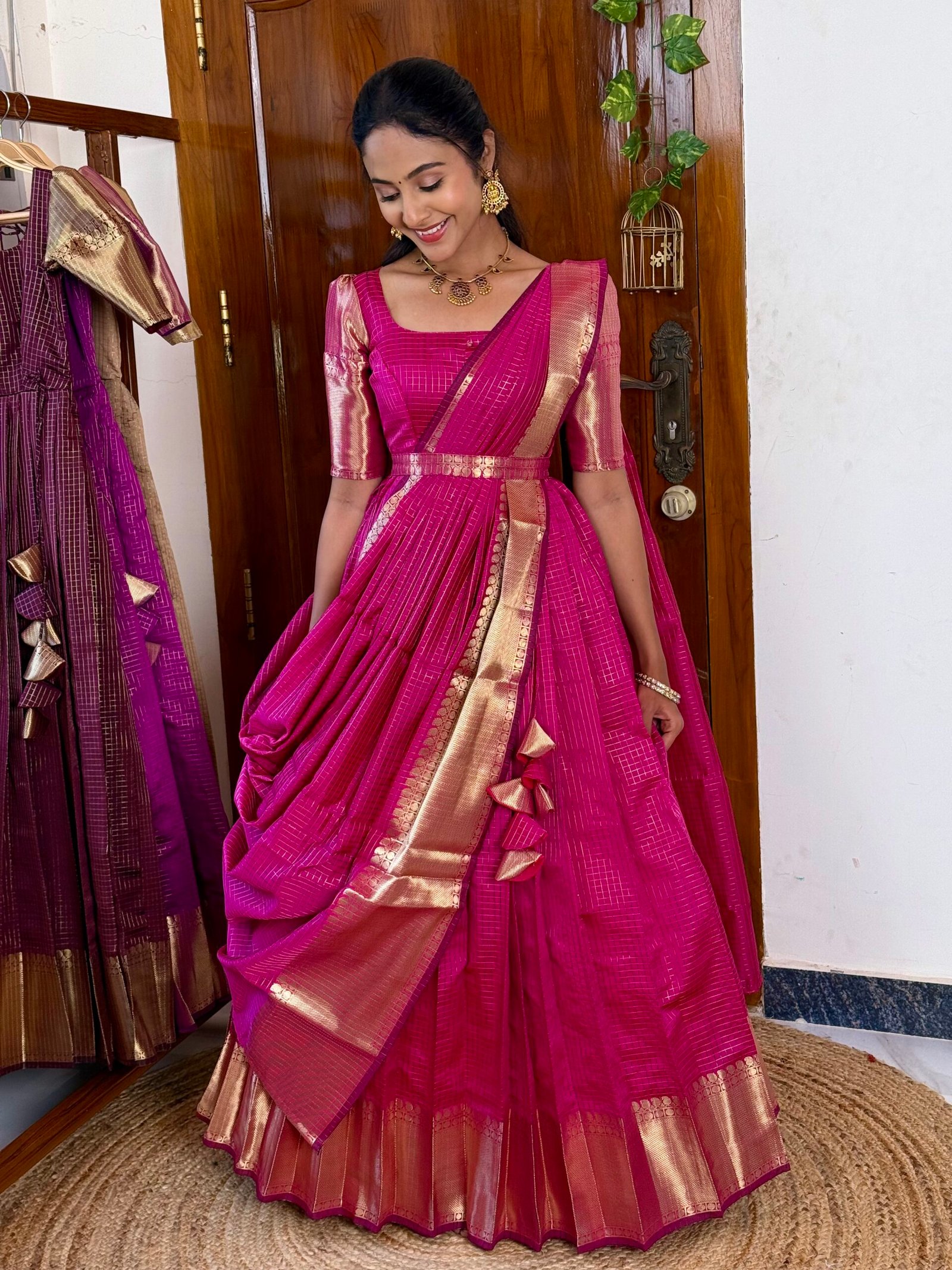 Zari Kattam Rani Pink - SC005 - Image 3
