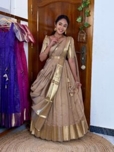 Zari Kattam Beige - SC007