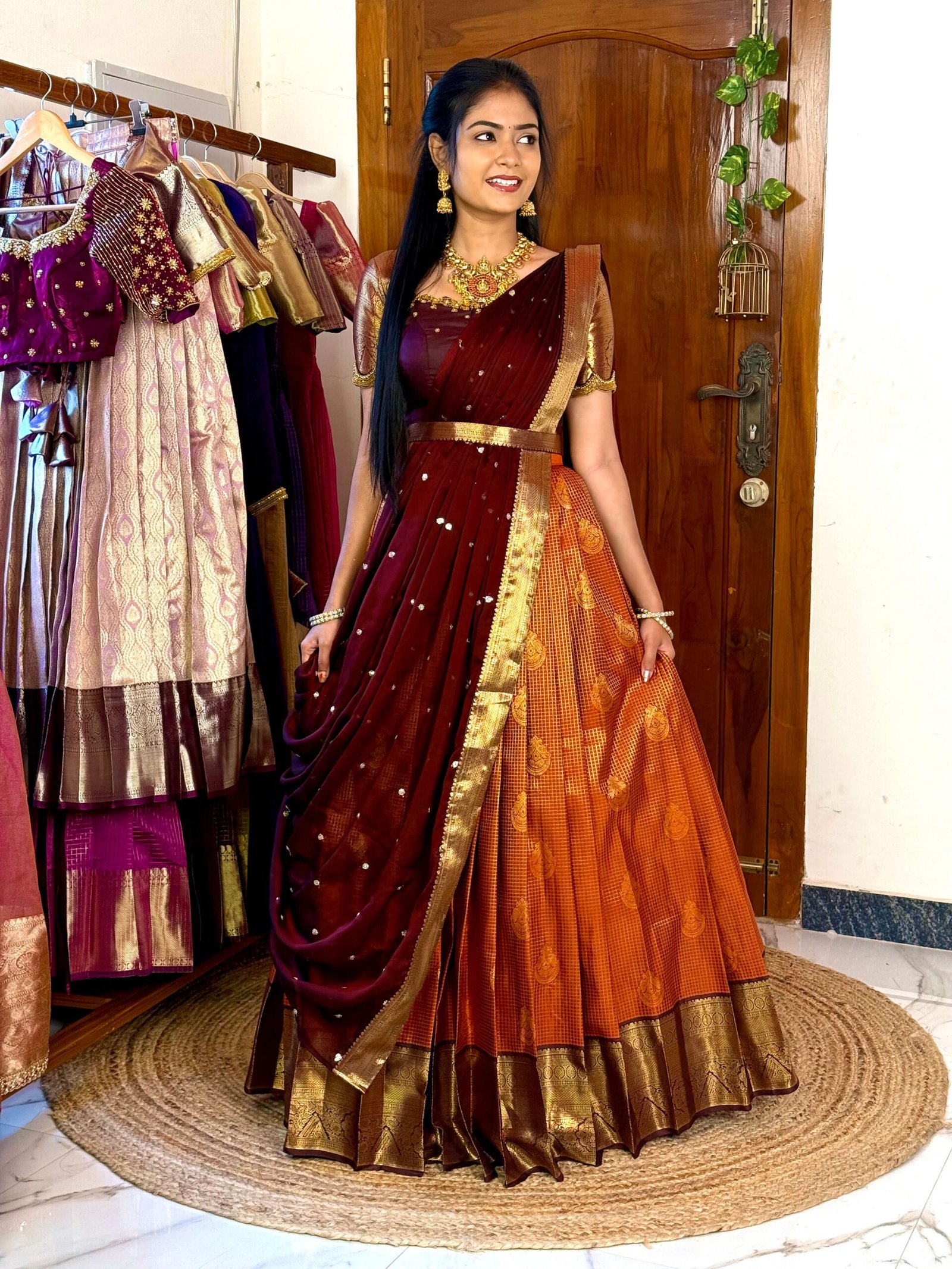 Premium Kanchipuram Silk Lehenga - SC009