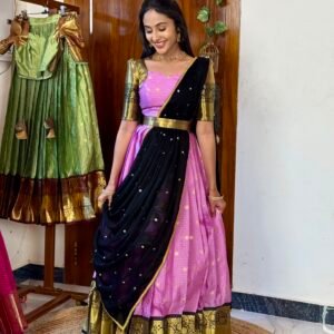 Kanmani Lavender and black lehenga SC027