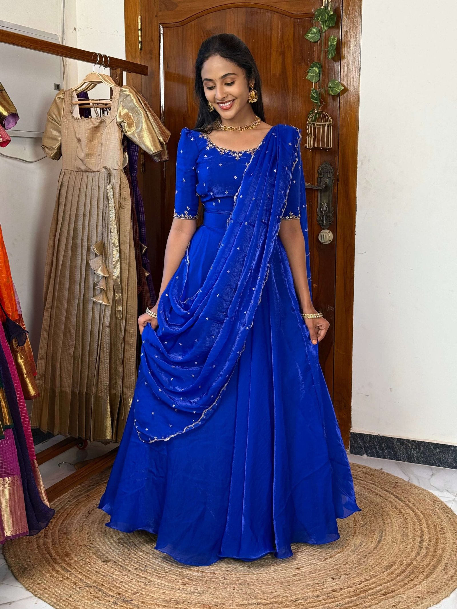 3 in 1 Blue AIRA Lehenga SC015 - Image 4