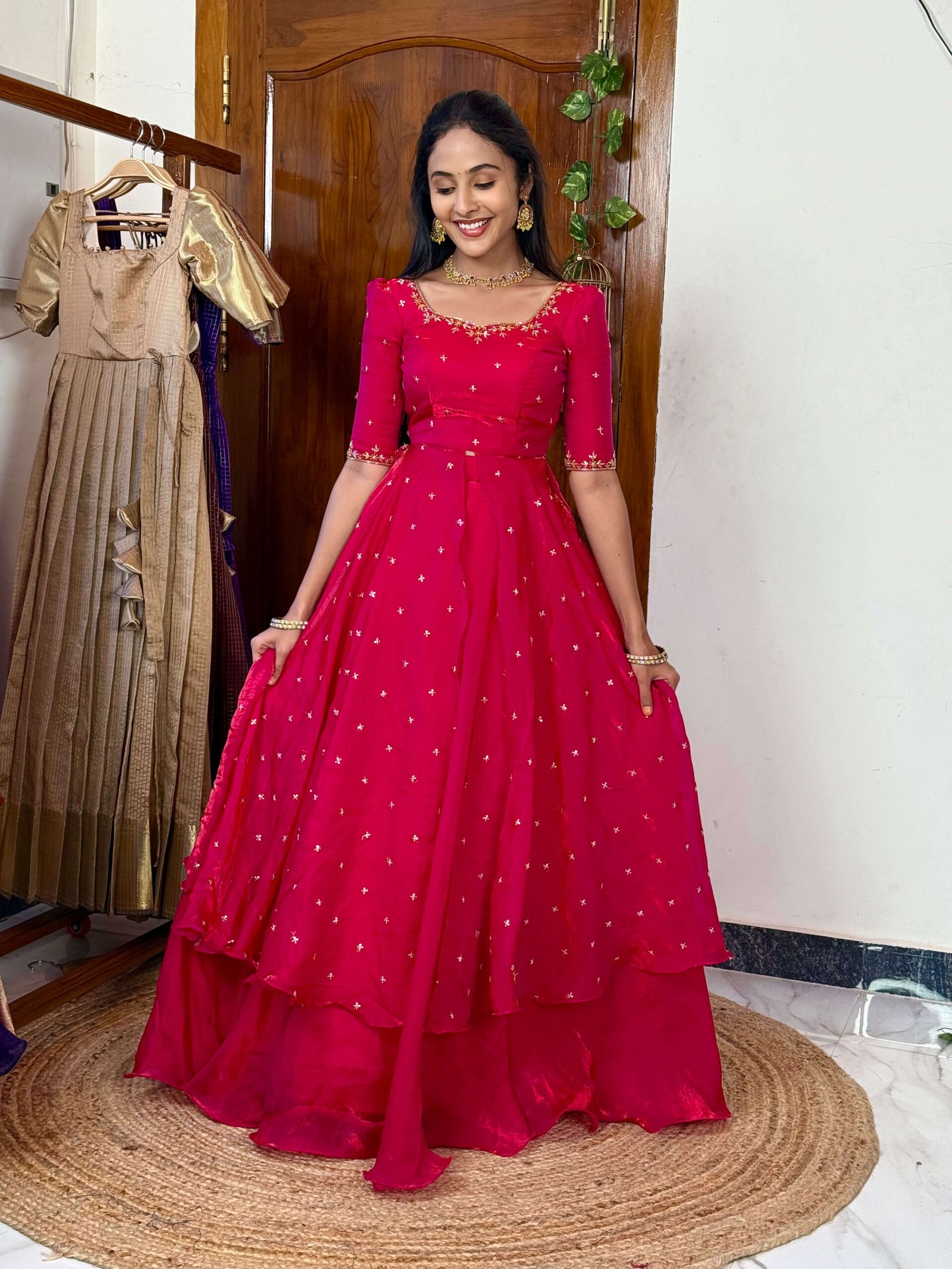 3 in 1 Rani pink AIRA Lehenga SC016 - Image 2