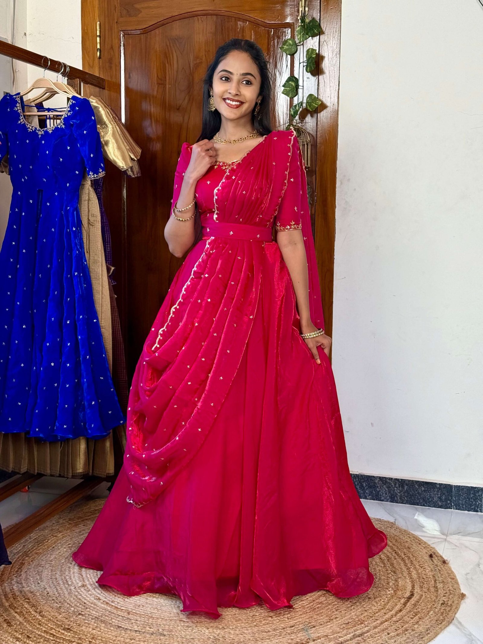 3 in 1 Rani pink AIRA Lehenga SC016 - Image 6