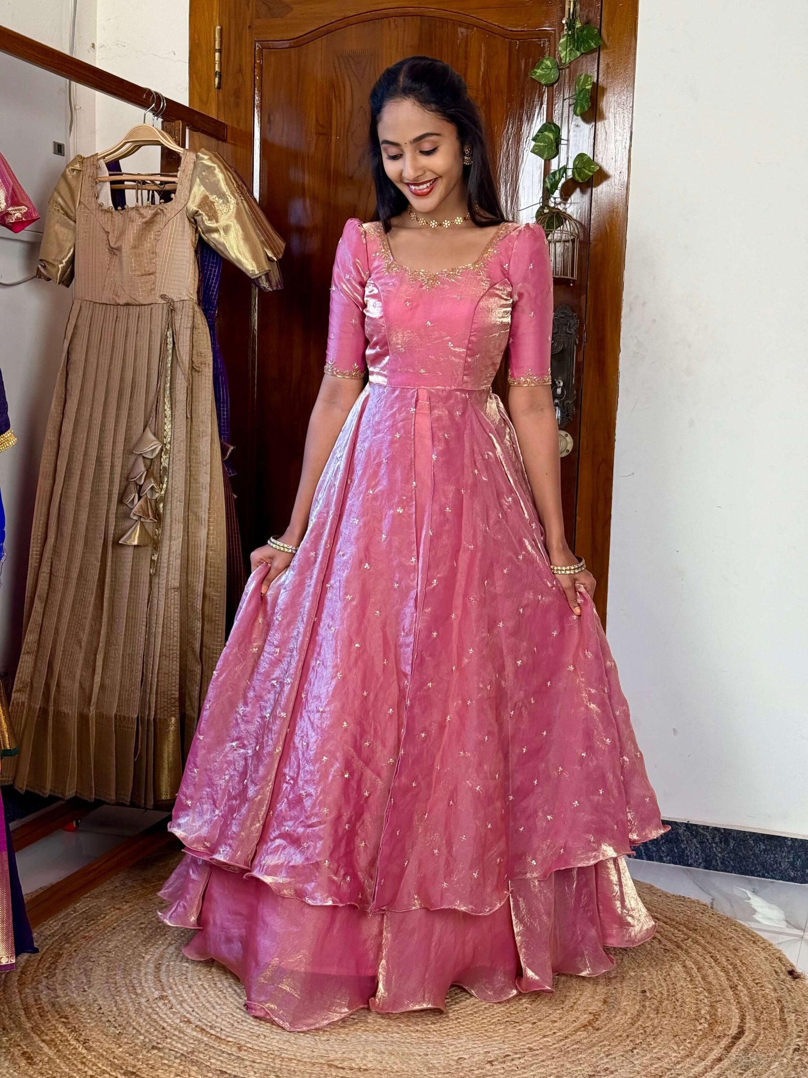 3 in 1 Pink AIRA Lehenga SC018 - Image 7