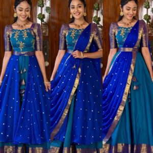4 in 1 Dreamy layers Peacock and Pepsi blue set - SC049