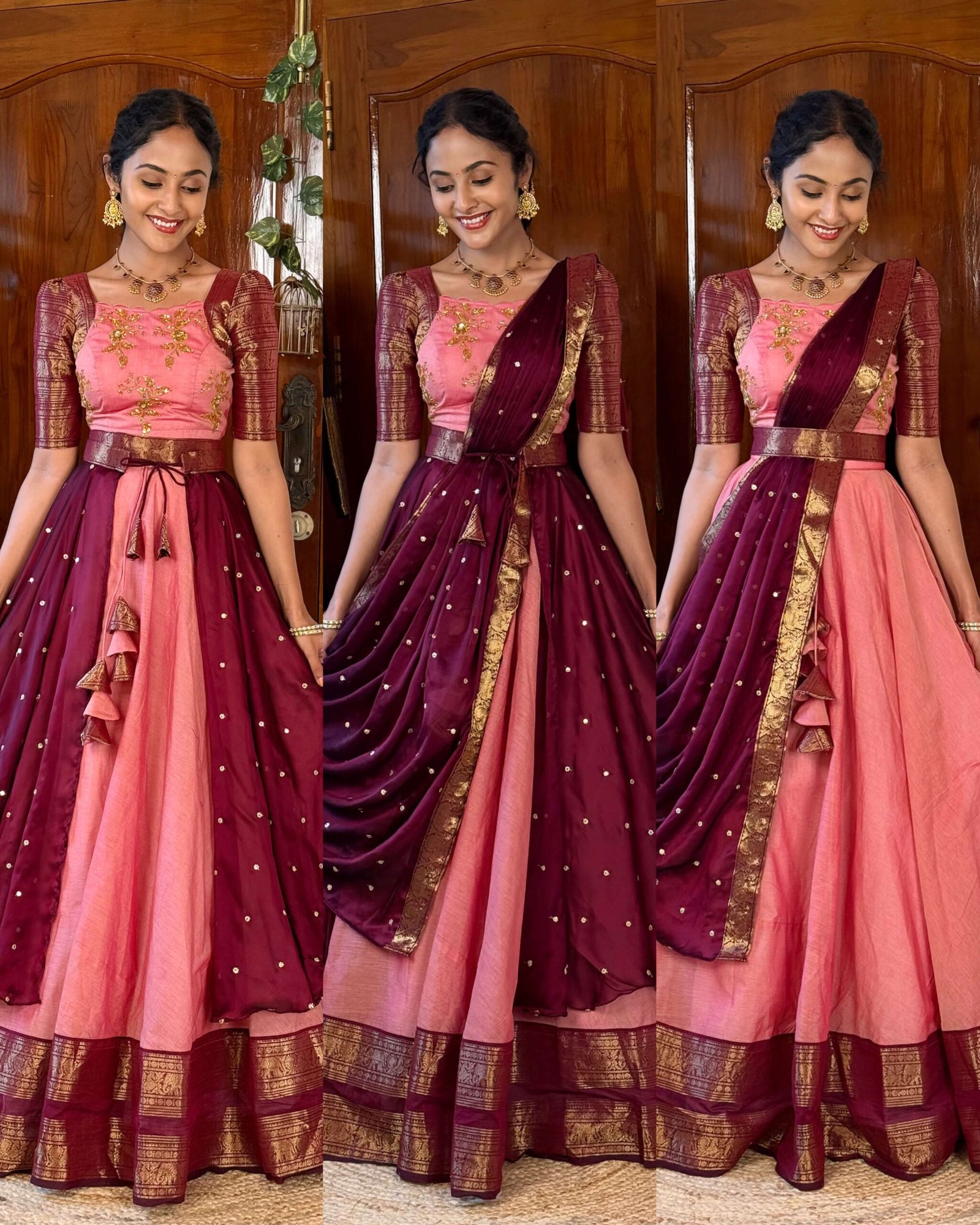 4 in 1 Dreamy layers Pink and Wine - SC050