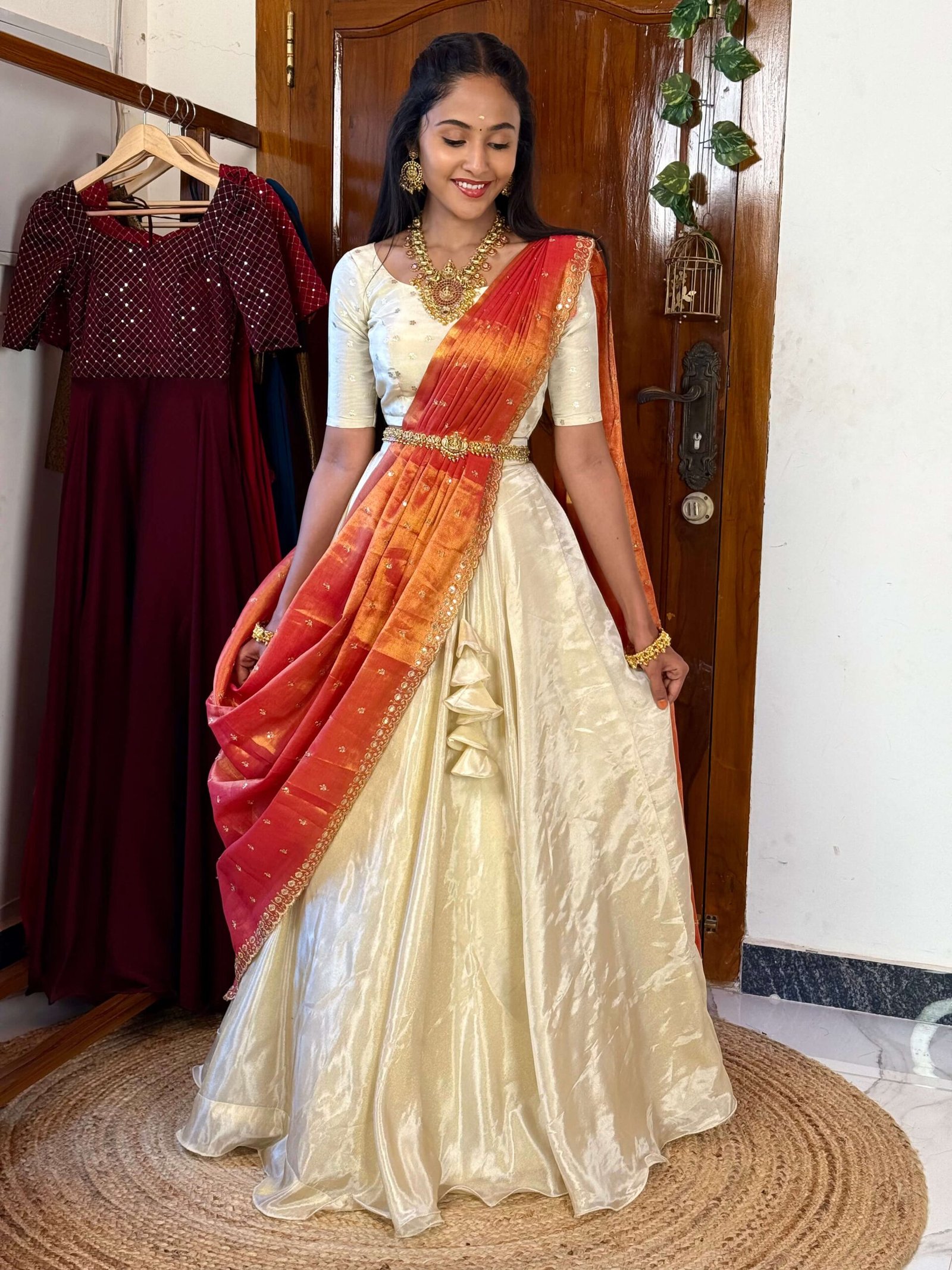 Nila onam vastra lehenga set SC041